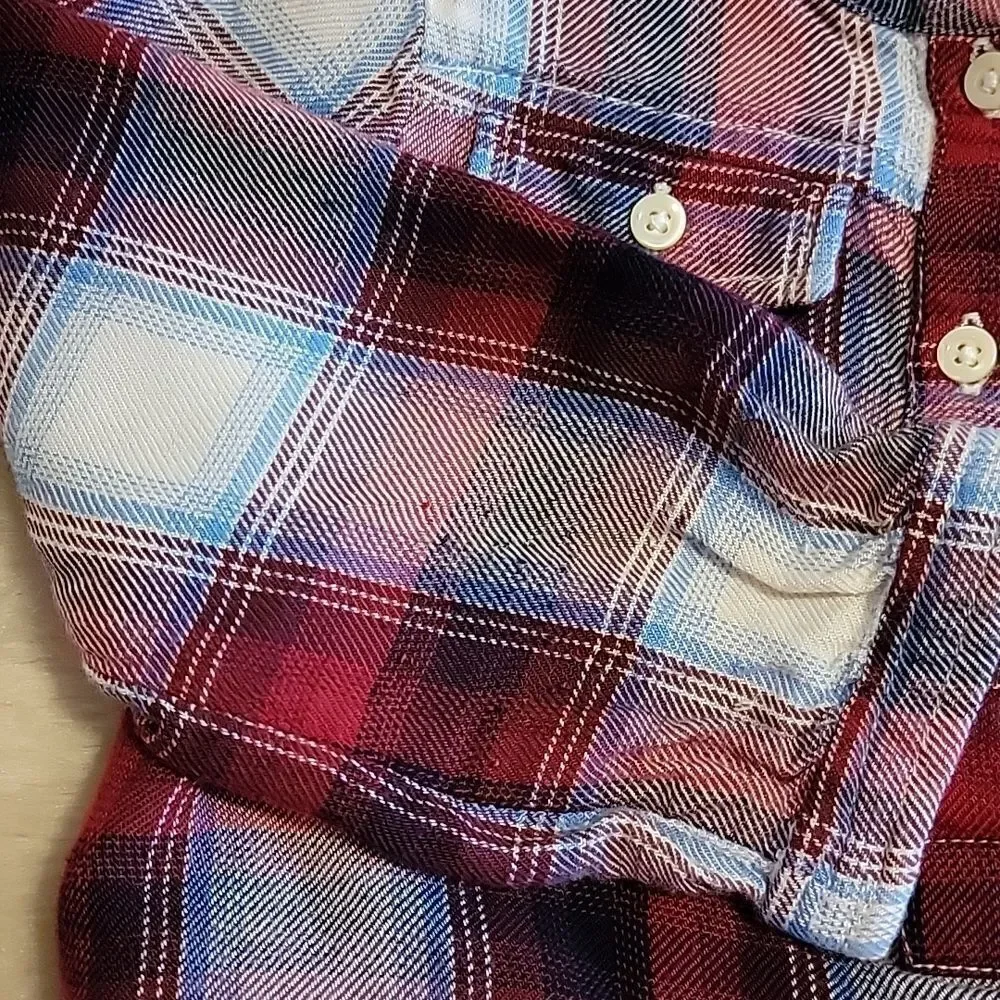 GAP RED PLAID PENDLETON WOOL LONG-SLEEVE DRESS, SIZE 18-24 MONTHS